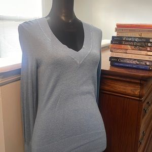 GAP cotton nylon silk classic sky blue v neck sweater